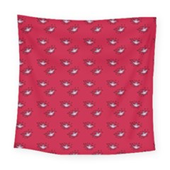 Zodiac Bat Pink Red Square Tapestry (large)