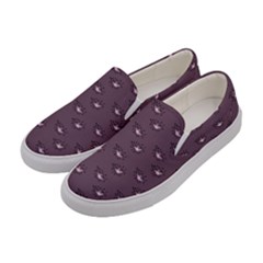 Zodiac Bat Pink Grey Women s Canvas Slip Ons by snowwhitegirl