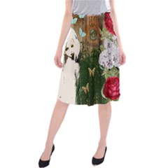 Vintage Llorona Collage Midi Beach Skirt