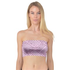 Wood Texture Diagonal Weave Pastel Bandeau Top by Mariart