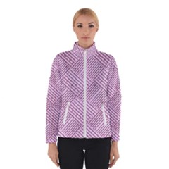 Wood Texture Diagonal Weave Pastel Winter Jacket by Mariart