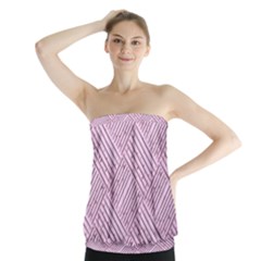 Wood Texture Diagonal Weave Pastel Strapless Top by Mariart