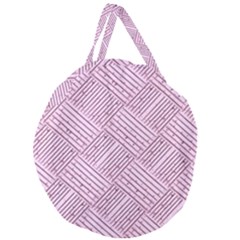 Wood Texture Diagonal Weave Pastel Giant Round Zipper Tote by Mariart