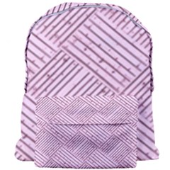 Wood Texture Diagonal Weave Pastel Giant Full Print Backpack by Mariart