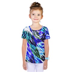 Abstract Background Blue White Kids  One Piece Tee