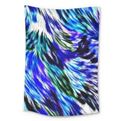 Abstract Background Blue White Large Tapestry