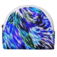 Abstract Background Blue White Horseshoe Style Canvas Pouch