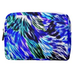 Abstract Background Blue White Make Up Pouch (medium)