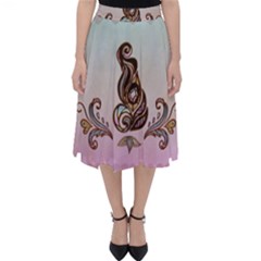 Abstract Decorative Floral Design, Mandala Classic Midi Skirt