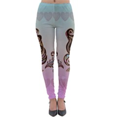 Abstract Decorative Floral Design, Mandala Lightweight Velour Leggings by FantasyWorld7