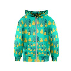 Little Yellow Duckies Kids  Zipper Hoodie