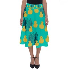 Little Yellow Duckies Perfect Length Midi Skirt by VeataAtticus