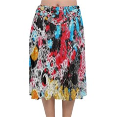 Paint Me Down 4 Velvet Flared Midi Skirt by impacteesstreetwearsix