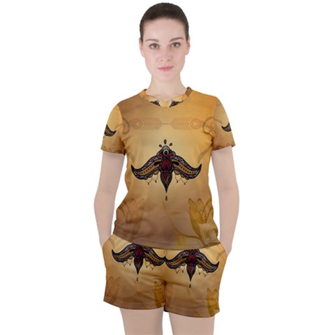 Abstract Decorative Design, Mandala Women s Tee And Shorts Set by FantasyWorld7