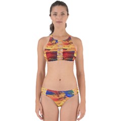 Rainbow Waves Perfectly Cut Out Bikini Set by WILLBIRDWELL