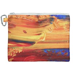 Rainbow Waves Canvas Cosmetic Bag (xxl)