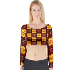 Abp Rby 3  Long Sleeve Crop Top by ArtworkByPatrick