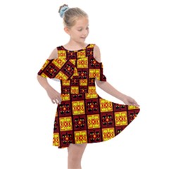 Abp Rby 3  Kids  Shoulder Cutout Chiffon Dress