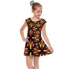 Abp Rby 9 Kids  Cap Sleeve Dress by ArtworkByPatrick