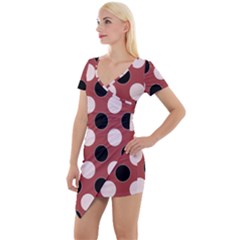 Dot 2 Dot Four Short Sleeve Asymmetric Mini Dress