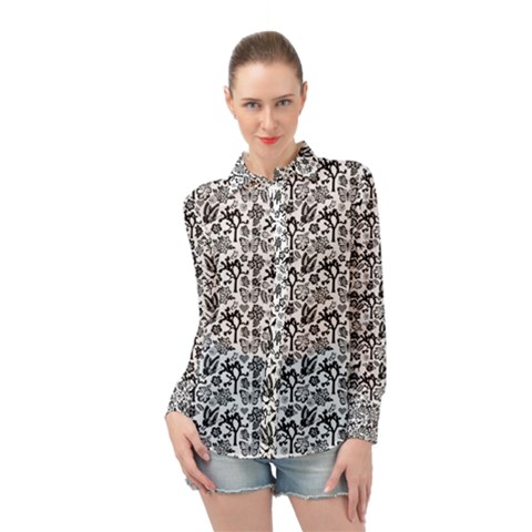 Joshua Tree Long Sleeve Chiffon Shirt by JoshuaTreeClothingCo