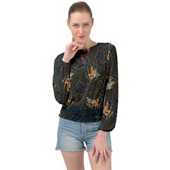 King And Queen Banded Bottom Chiffon Top by Mezalola