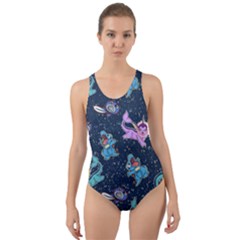 water type Cut-Out Back One Piece Swimsuit