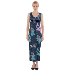 water type Fitted Maxi Dress
