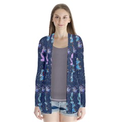 water type Drape Collar Cardigan