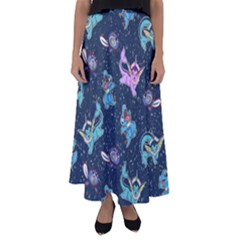 water type Flared Maxi Skirt