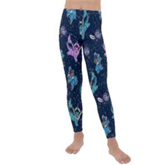 Water Type Kids  Lightweight Velour Leggings by Mezalola