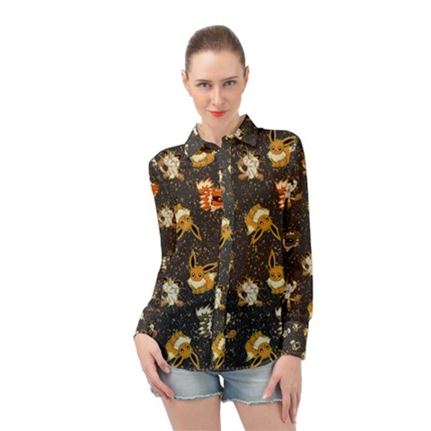 Normal Type  Long Sleeve Chiffon Shirt by Mezalola