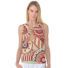 Pop Art Paisley Flowers Ornaments Multicolored 4 Women s Basketball Tank Top