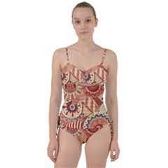 Pop Art Paisley Flowers Ornaments Multicolored 4 Sweetheart Tankini Set