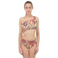 Pop Art Paisley Flowers Ornaments Multicolored 4 Spliced Up Two Piece Swimsuit by EDDArt