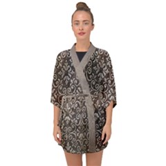 Grasmere Silver Half Sleeve Chiffon Kimono