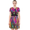 Multicolored Wave Distortion Zigzag Chevrons 2 Background Color Solid Black Adorable in Chiffon Dress View1