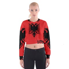 Albania Flag Cropped Sweatshirt by FlagGallery