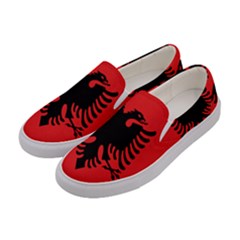 Albania Flag Women s Canvas Slip Ons by FlagGallery