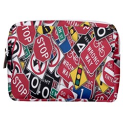 Road Signs Make Up Pouch (medium) by ArtworkByPatrick