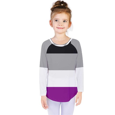 Asexual Pride Flag Lgbtq Kids  Long Sleeve Tee by lgbtnation