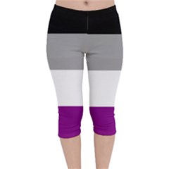 Asexual Pride Flag Lgbtq Velvet Capri Leggings  by lgbtnation