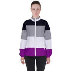 Asexual Pride Flag Lgbtq Women s High Neck Windbreaker by lgbtnation