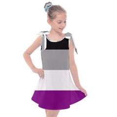 Asexual Pride Flag Lgbtq Kids  Tie Up Tunic Dress by lgbtnation
