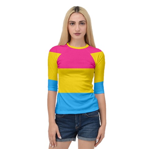 Pansexual Pride Flag Quarter Sleeve Raglan Tee by lgbtnation