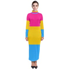 Pansexual Pride Flag Turtleneck Maxi Dress by lgbtnation