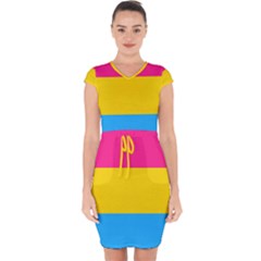 Pansexual Pride Flag Capsleeve Drawstring Dress  by lgbtnation
