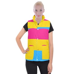 Pansexual Pride Flag Women s Button Up Vest by lgbtnation