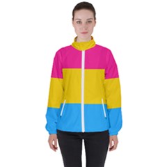 Pansexual Pride Flag Women s High Neck Windbreaker by lgbtnation