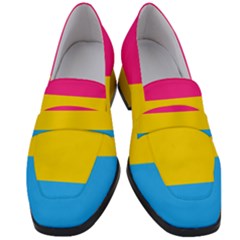 Pansexual Pride Flag Women s Chunky Heel Loafers by lgbtnation